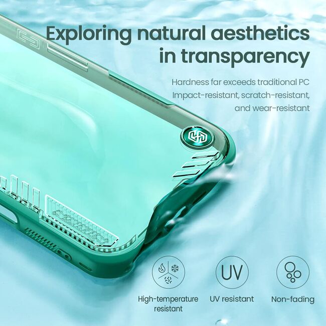 Husa iPhone 16 Pro Nillkin Iceblade Prop, cu decupaj camera, verde
