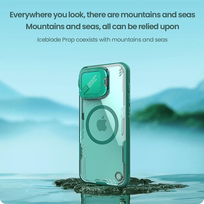 Husa iPhone 16 Pro Nillkin Iceblade Prop Magnetic, fara decupaj camera, negru
