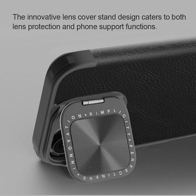 Husa iPhone 16 Nillkin Qin Prop Leather, maro