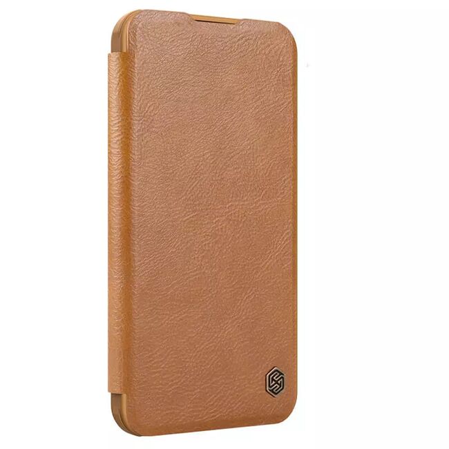 Husa iPhone 16 Nillkin Qin Prop Leather, maro