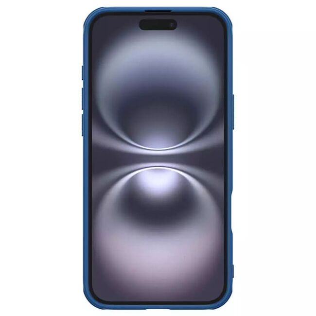 Husa iPhone 16 Nillkin Super Frosted Shield Pro, albastru