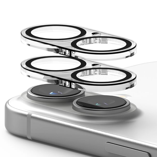 [Pachet 2x] Folie sticla camera iPhone 16 / 16 Plus Ringke Camera Protector, transparenta
