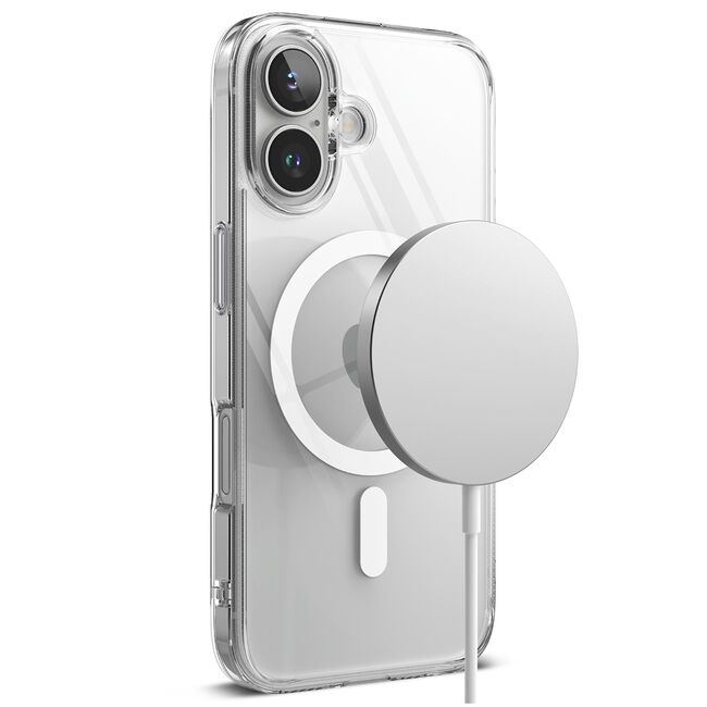 Husa iPhone 16 Ringke Fusion MagSafe, transparenta