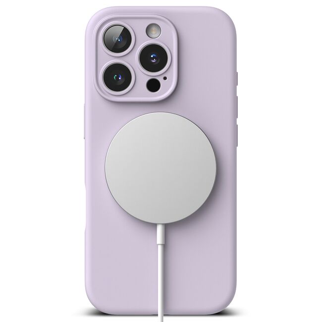 Husa pentru  iPhone 16 Pro Ringke - Silicone Magnetic MagSafe - Mov