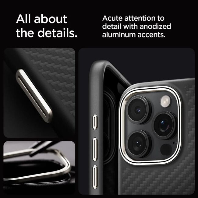 Husa iPhone 16 Pro Spigen Enzo Aramid, negru