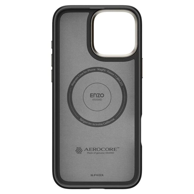 Husa iPhone 16 Pro Spigen Enzo Aramid, negru