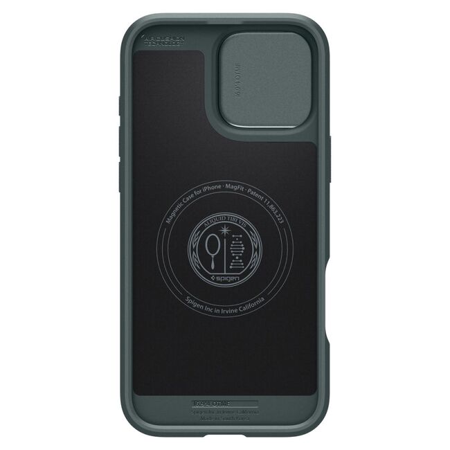 Husa premium pentru  iPhone 16 Pro Spigen - Optik Armor - Verde