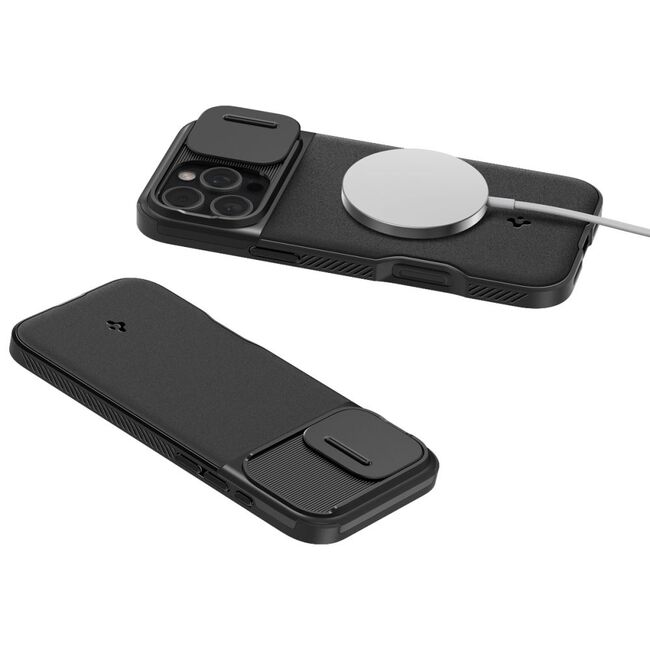 Husa premium pentru  iPhone 16 Pro Spigen - Optik Armor - Negru denim