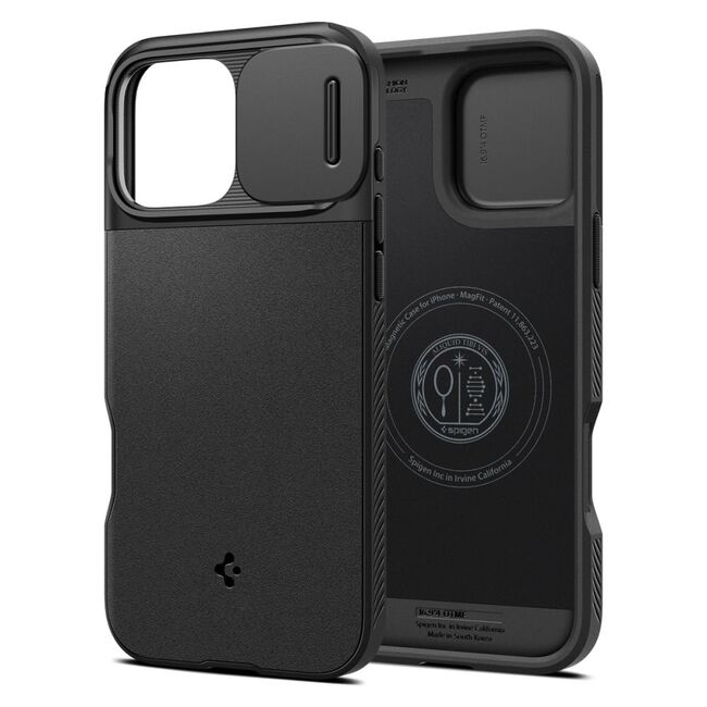 Husa premium pentru  iPhone 16 Pro Spigen - Optik Armor - Negru denim