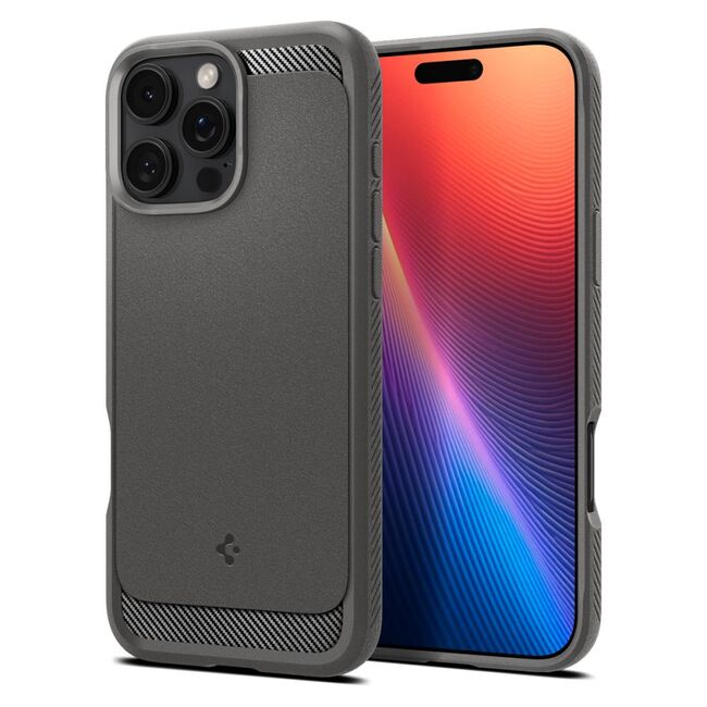 Husa premium pentru  iPhone 16 Pro Spigen - Rugged Armor MagSafe - Gri