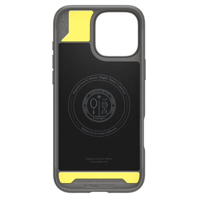 Husa premium pentru  iPhone 16 Pro Spigen - Rugged Armor MagSafe - Gri