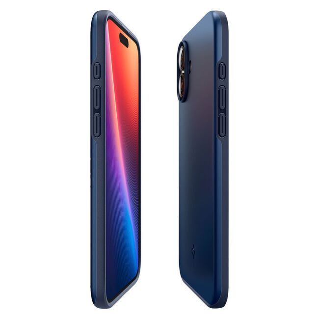 Husa iPhone 16 Spigen Thin Fit MagSafe, bleumarin