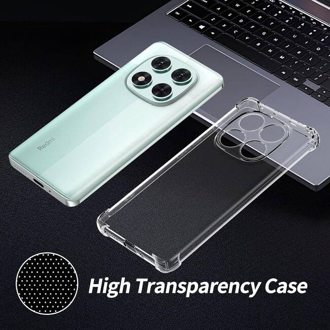 Husa Xiaomi Redmi Note 14 Pro 5G Anti-Shock 1.5 mm, reinforced 4 corners, clear
