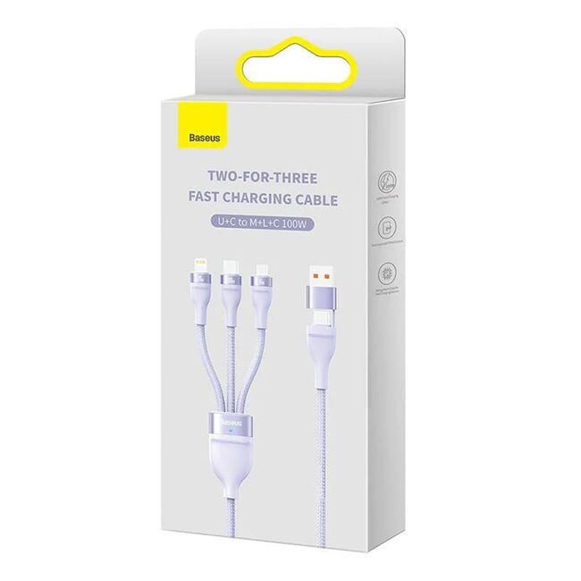 Cablu de date USB, Type-C Baseus Flash Series 2, 100W, mov
