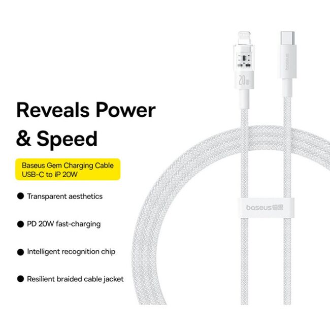 Cablu date Lightning Fast Charge Baseus, 20W, 2m, P10373001211-01