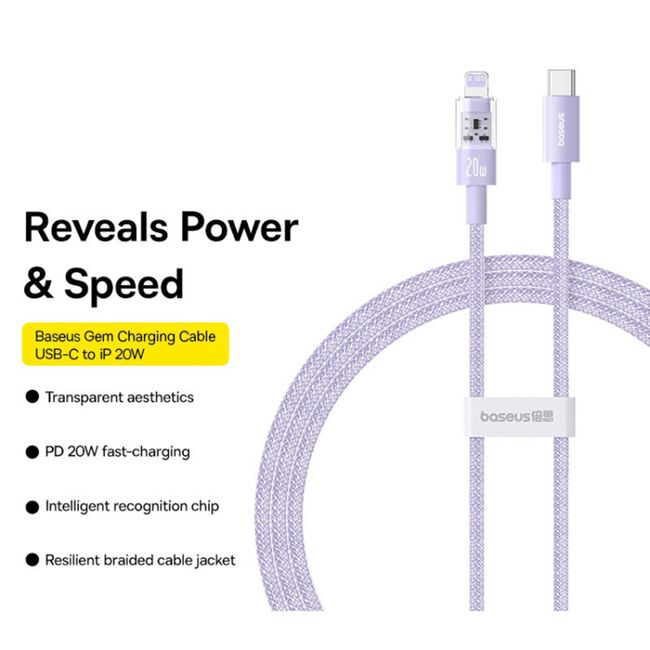 Cablu date Lightning Fast Charge Baseus, 20W, 2m, P10373001511-01