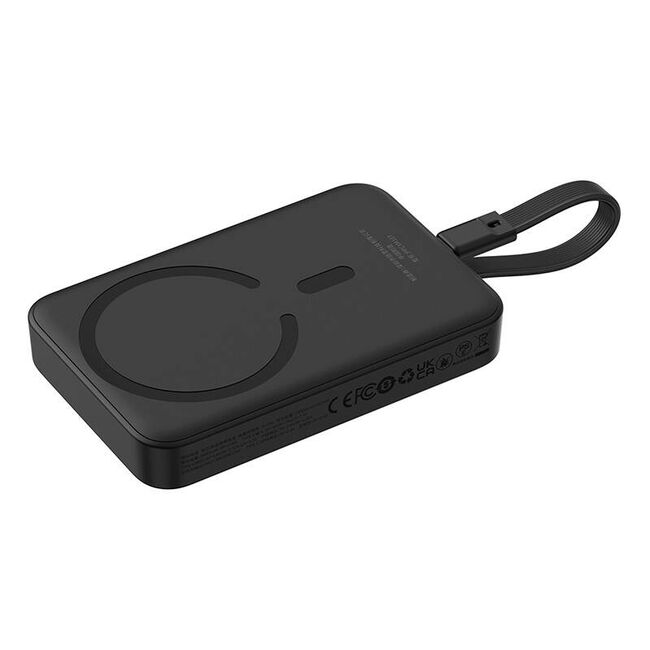Acumulator extern Baseus - power bank magnetic mini (p1002210b113-00) - magsafe, 2x usb-c, lightning, 30w, fast charge, 10000mah - negru