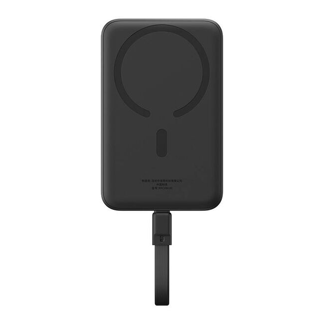 Acumulator extern Baseus - power bank magnetic mini (p1002210b113-00) - magsafe, 2x usb-c, lightning, 30w, fast charge, 10000mah - negru