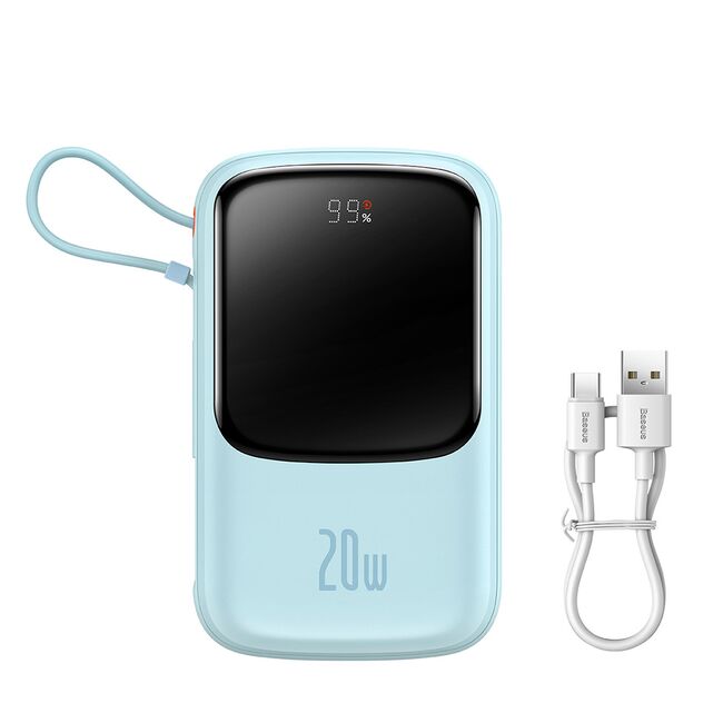 Acumulator extern 20000mAh Baseus cu cablu iPhone, PPQD030003