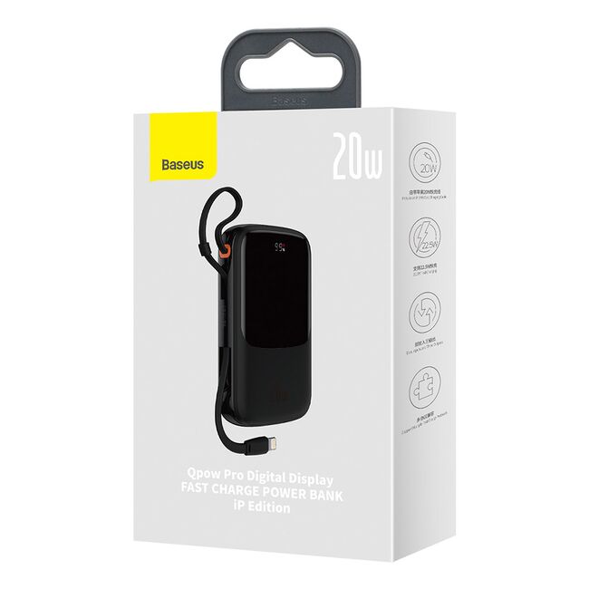 Acumulator extern 20000mAh Baseus cu cablu iPhone, PPQD040001