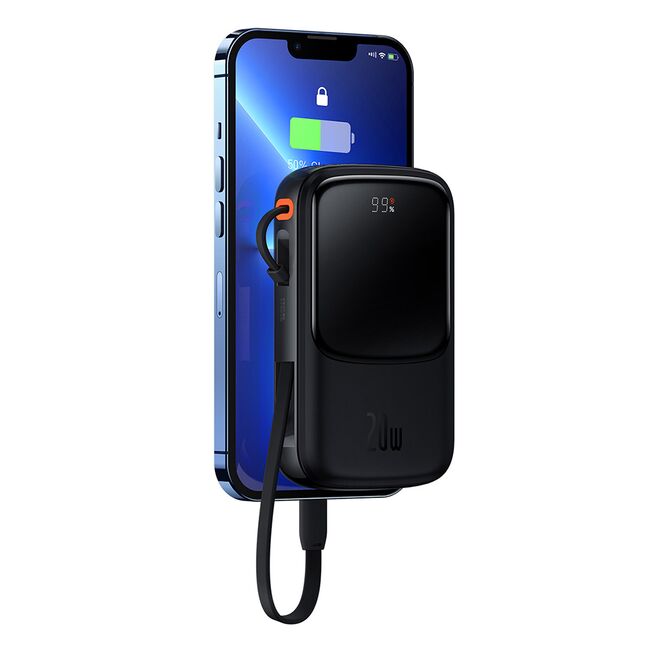 Acumulator extern 20000mAh Baseus cu cablu iPhone, PPQD040001