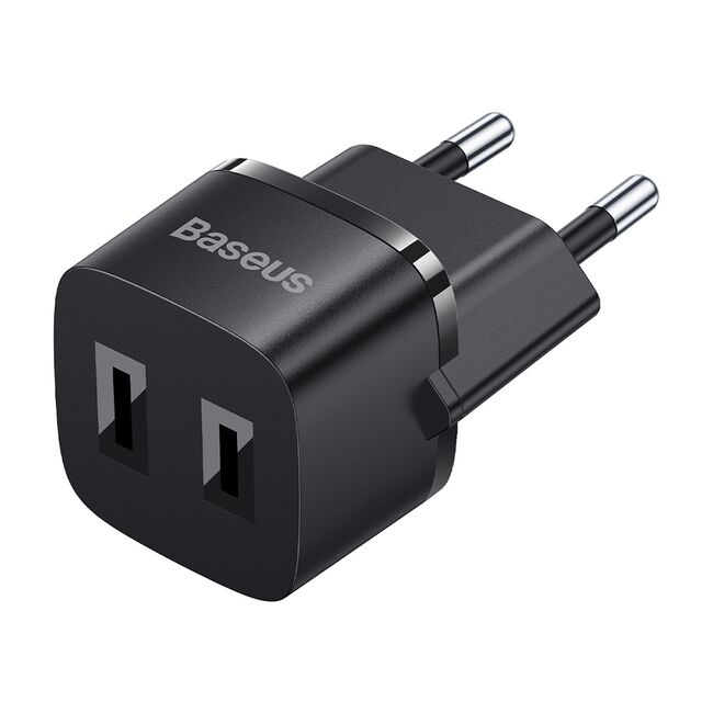 Adaptor priza telefon EU la US Baseus, negru, P10154800111-00