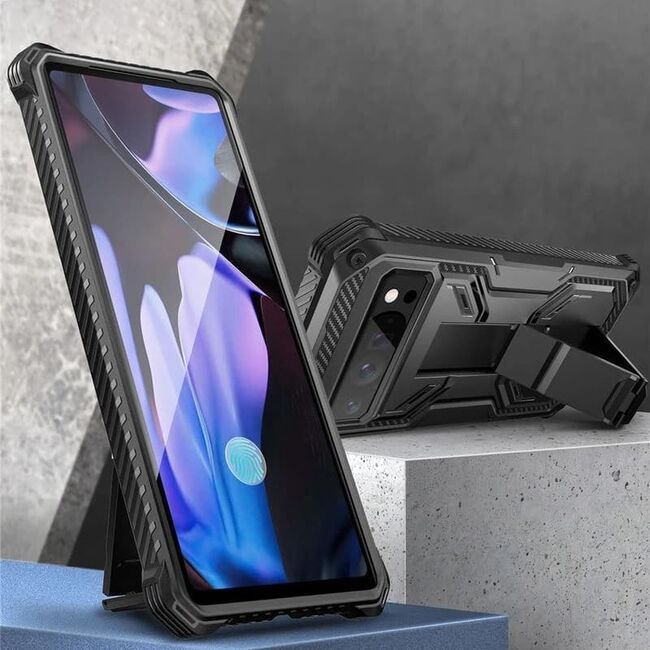 [Pachet 360°] Husa + folie Google Pixel 9 / 9 Pro I-Blason Armorbox, negru