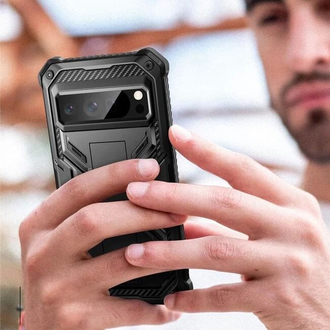 [Pachet 360°] Husa + folie Google Pixel 9 / 9 Pro I-Blason Armorbox, negru