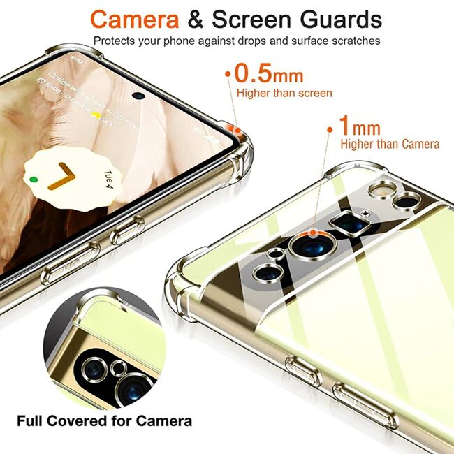 Husa pentru Google Pixel 9 Pro XL Anti-Shock, reinforced 4 corners, clear