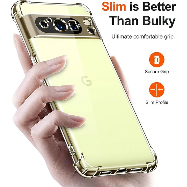 Husa pentru Google Pixel 9 Pro XL Anti-Shock, reinforced 4 corners, clear