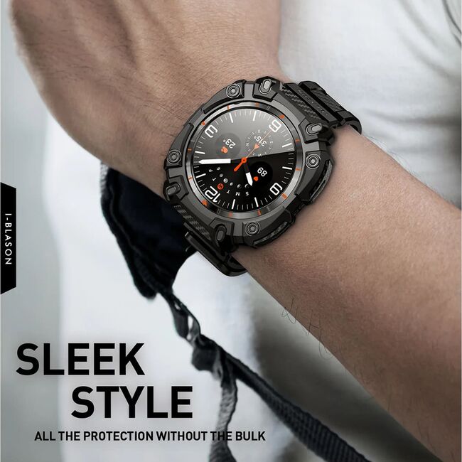 [Pachet 360°] Curea + husa + 2x folie Samsung Galaxy Watch Ultra 47mm I-Blason Armorbox, negru