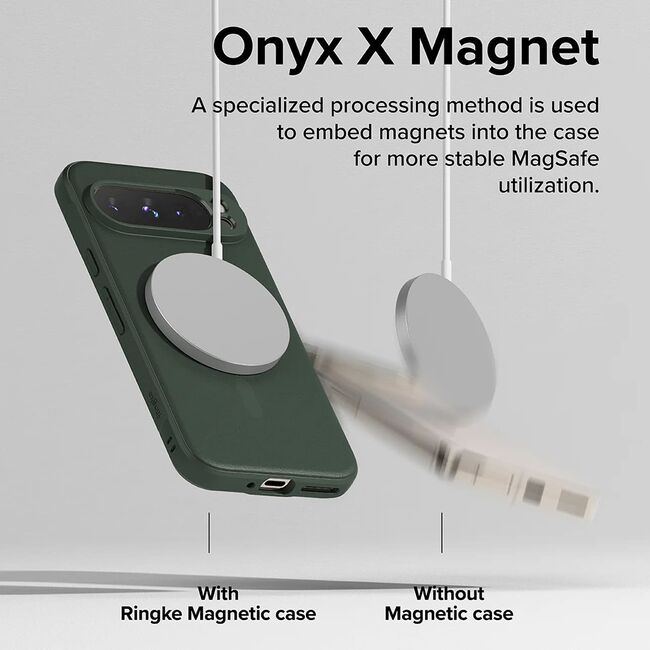 Husa Google Pixel 9 Pro XL Ringke Onyx MagSafe, verde
