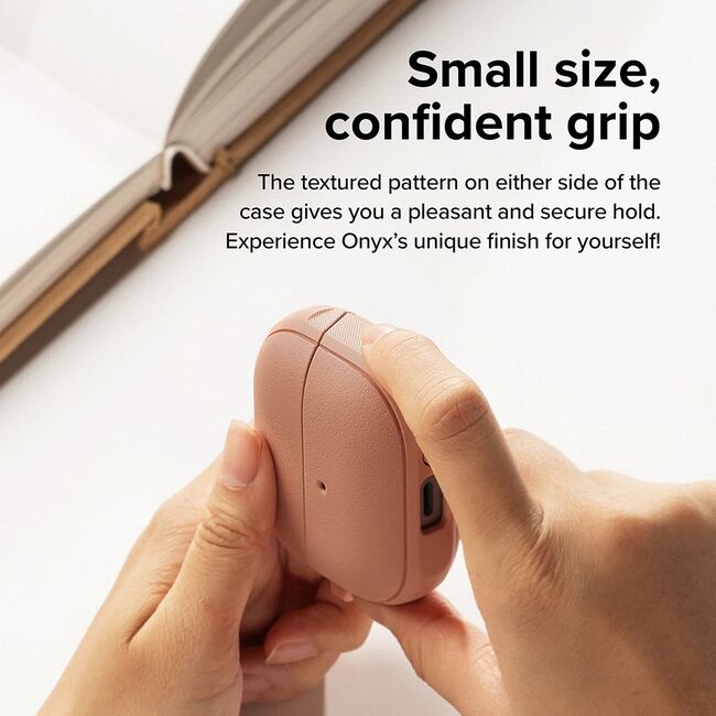 Husa Samsung Galaxy Buds 3 / 3 Pro Ringke Onyx Magnetic, bej