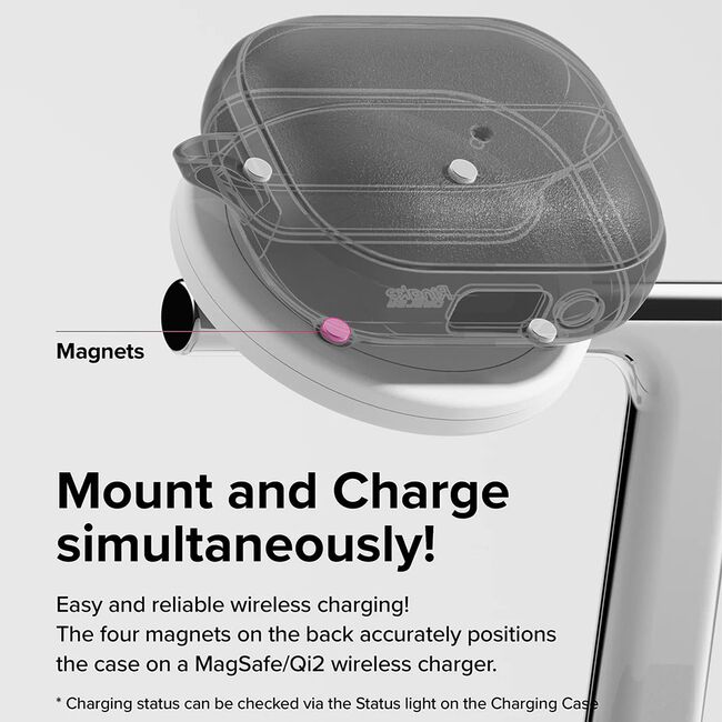 Husa Samsung Galaxy Buds 3 Ringke Onyx Magnetic, gri