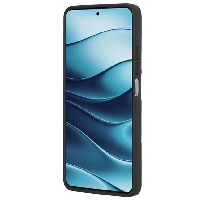 Husa de protectie pentru  Xiaomi Redmi Note 14 5G premium cu inel stand rotativ, suport magnetic si bumper anti-alunecare - negru