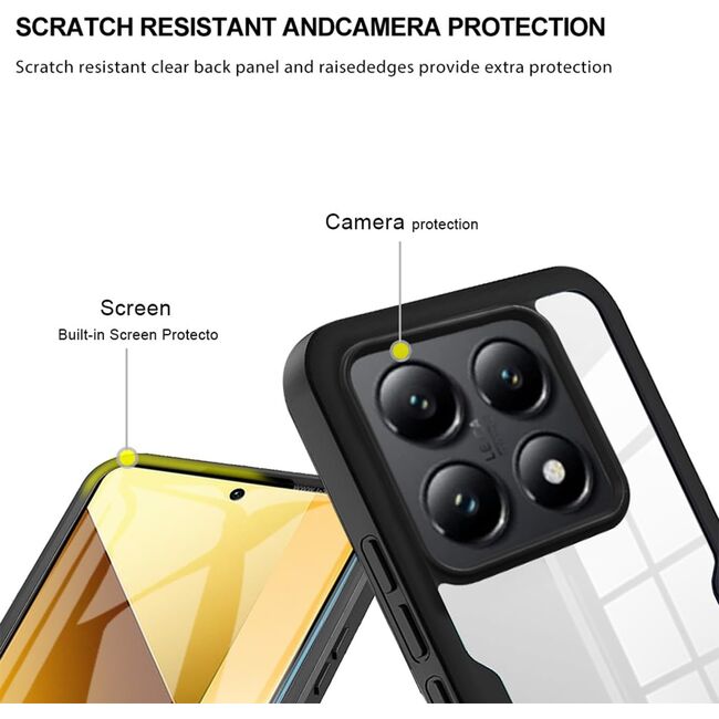 Pachet 360: Husa cu folie integrata pentru  Xiaomi 14T Cover360 fata / spate - albastru