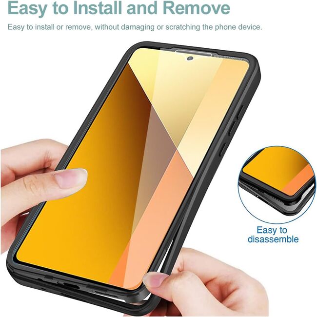 Pachet 360: Husa cu folie integrata pentru  Xiaomi 14T Cover360 fata / spate - albastru