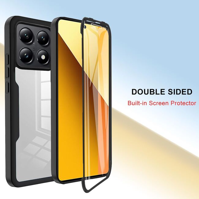 Pachet 360: Husa cu folie integrata pentru  Xiaomi 14T Cover360 fata / spate - albastru
