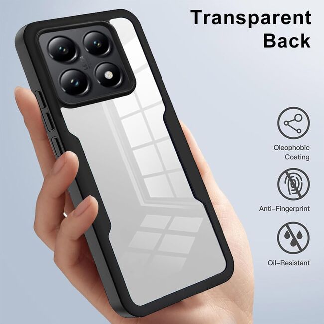 Pachet 360: Husa cu folie integrata pentru  Xiaomi 14T Cover360 fata / spate - albastru