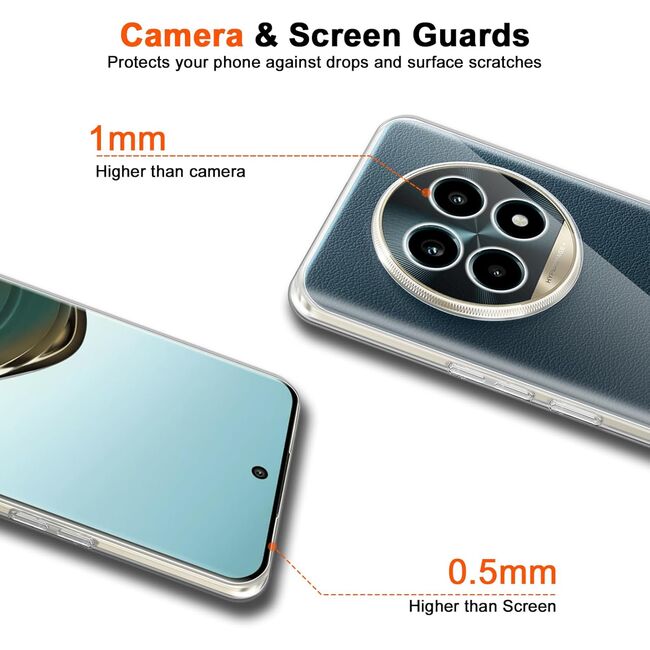 Husa pentru  Realme 13 Pro / 13 Pro+, Anti-Shock 1.5mm, cu protectie lentile, transparent