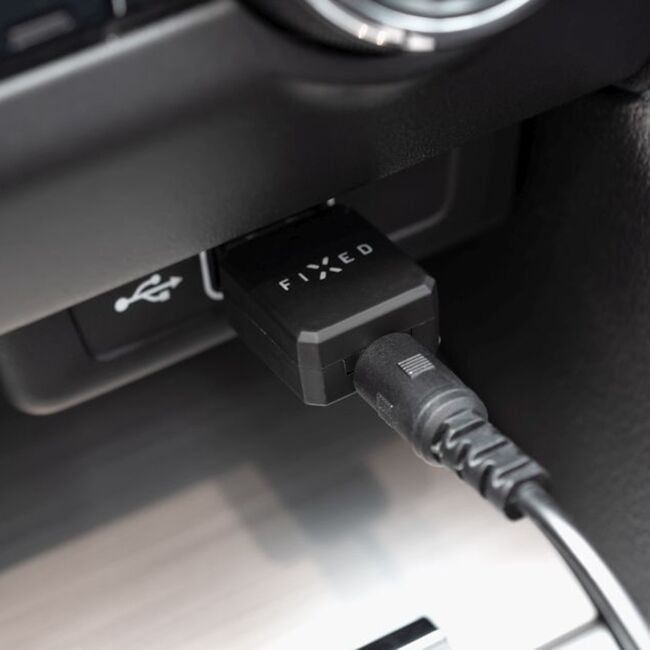 Receiver audio Bluetooth pentru masina Fixed, negru, FIXSIG-BK
