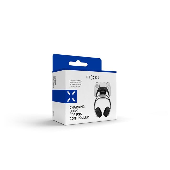Suport perete controller PS5 cu incarcare Fixed, FIXPS5-HCD-BW