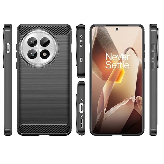 Husa pentru OnePlus 13 Carbon Liquid Silicone, albastru
