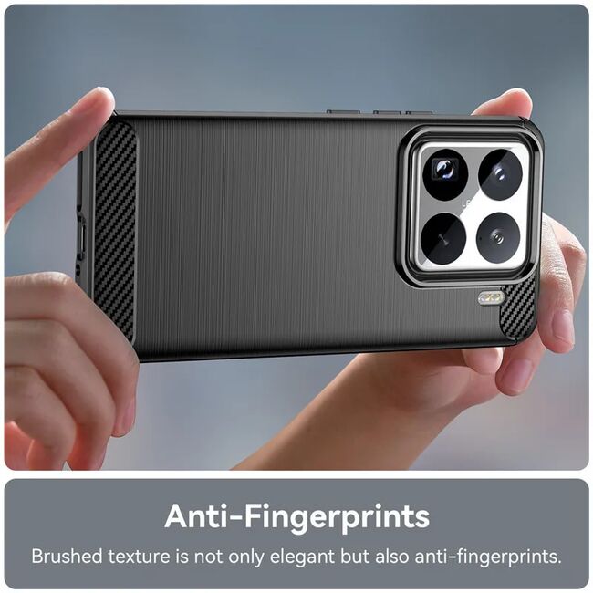 Husa pentru Xiaomi 15 Carbon Liquid Silicone, negru