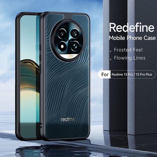 Husa pentru  Realme 13 Pro / 13 Pro+ Flowing Lines Comfort Grip - transparent