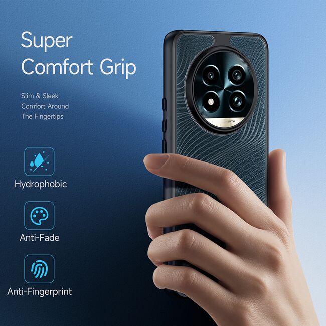 Husa pentru  Realme 13 Pro / 13 Pro+ Flowing Lines Comfort Grip - transparent