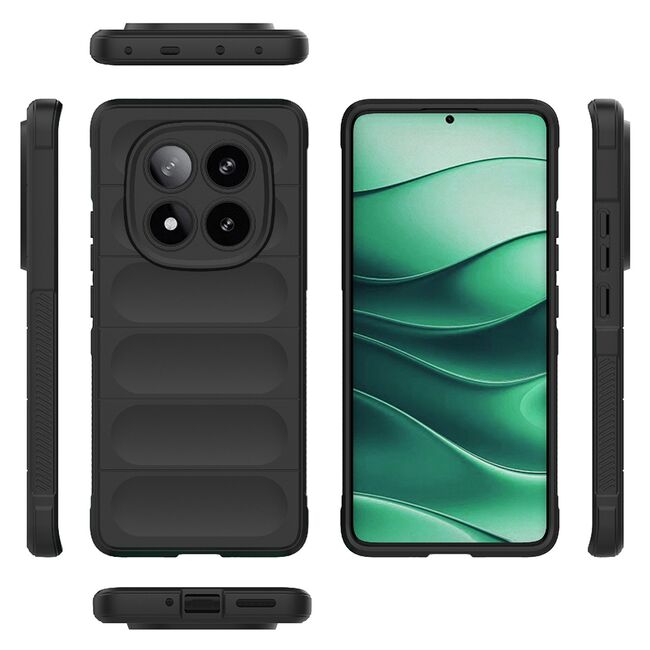 Husa pentru Xiaomi Redmi Note 14 Pro 5G Liquid Silicone, Microfibre Lining, Non-Slip Airbag Design, albastru