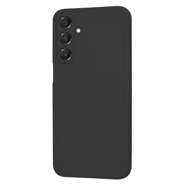 Husa pentru  Samsung Galaxy A16 Liquid Silicone cu MagSafe, subțire, captusita cu microfibra, anti amprentă, protectie cameră foto, negru
