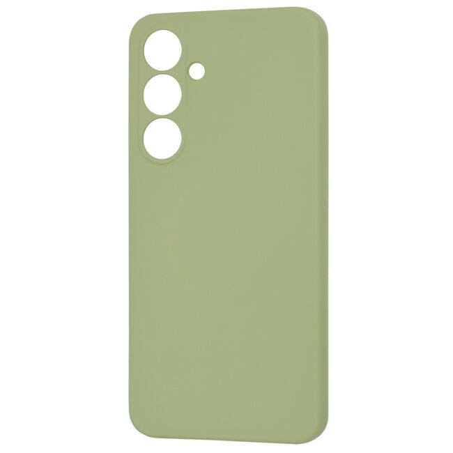 Husa pentru  Samsung Galaxy S24 FE Liquid Silicone cu MagSafe, subțire, captusita cu microfibra, anti amprentă, protectie cameră foto, verde