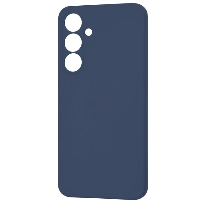 Husa pentru  Samsung Galaxy S24 FE Liquid Silicone cu MagSafe, subțire, captusita cu microfibra, anti amprentă, protectie cameră foto, albastru